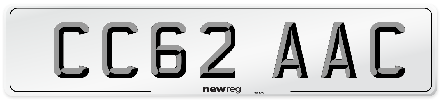 CC62 AAC Number Plate from New Reg